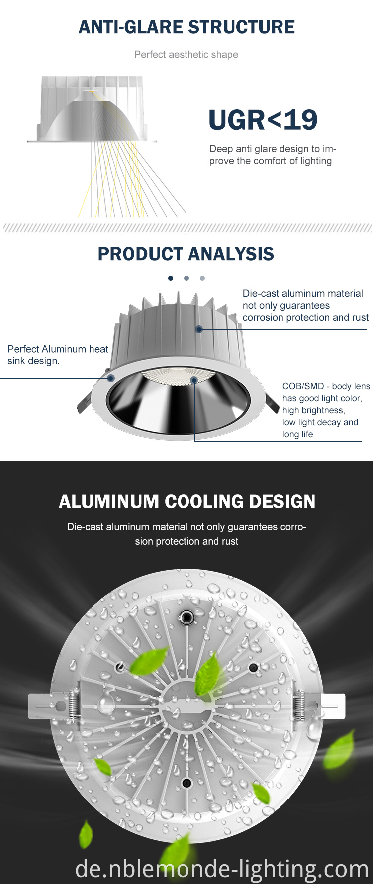 Modern Aluminum Recessed Ceiling Light Downlight
